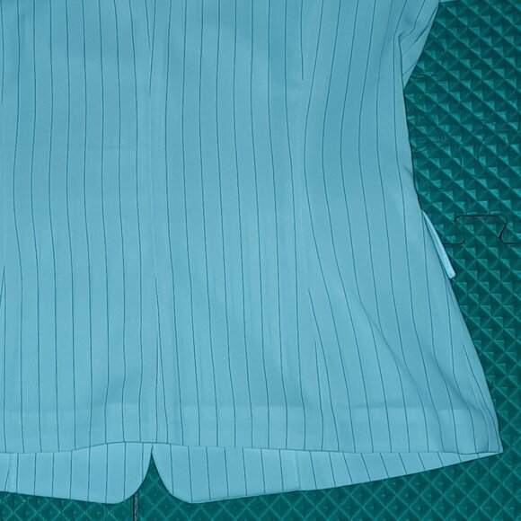 Cool Quick Dry Stripe One Button Dressy Jacket & Skirt Suit Set NEW - Picture 2 of 4